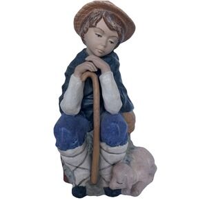 Nadal Porcelain Shepherd Boy Lamb Quality Crafted Hand Painted Collectible Spain